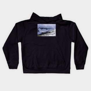 Mountain snowfall. Kids Hoodie